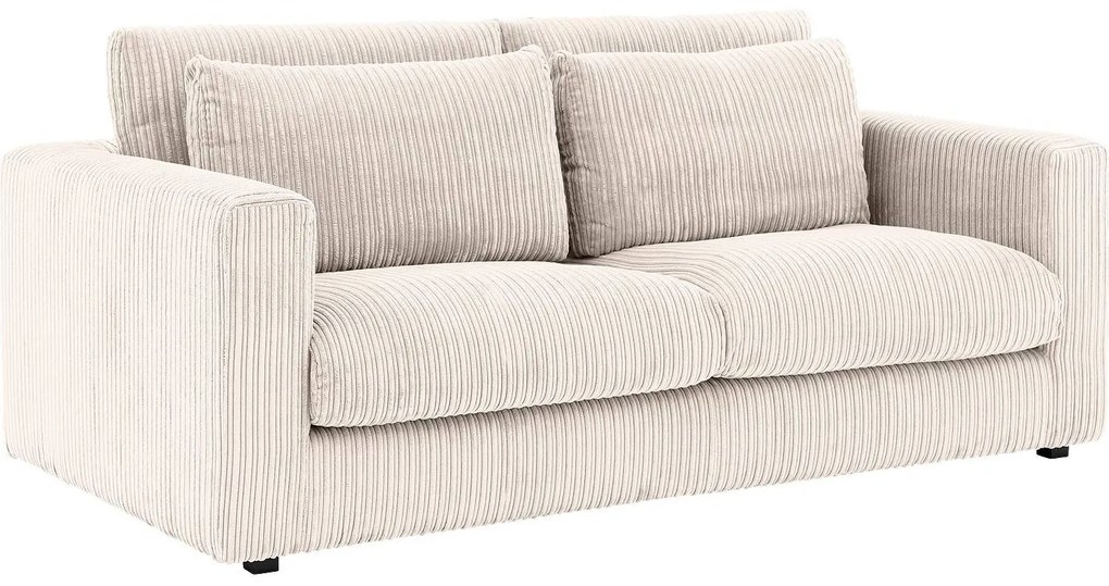 Goossens Bank Ravenia beige, stof, 2,5-zits, stijlvol landelijk