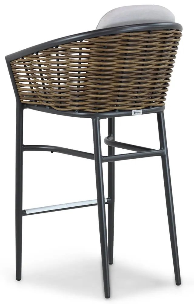 Barset 2 personen 70 cm Aluminium/wicker Grijs Coco Coco Palm