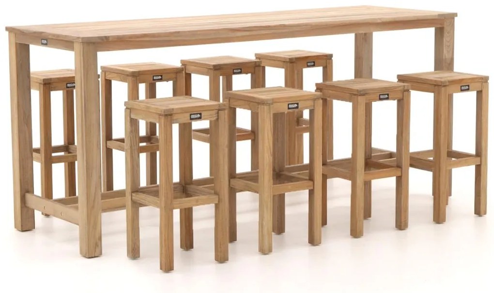 + 10% kassakorting | Barset ROUGH  | 8 personen | Tuinset teakhout | 9-delig | Kees Smit Tuinmeubelen