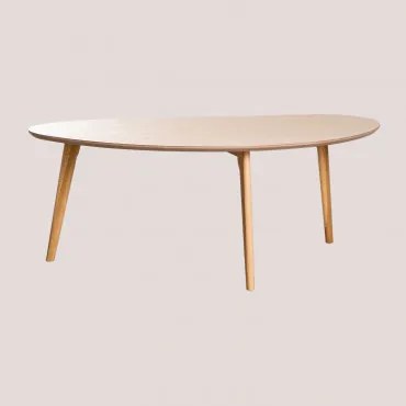 Salontafel In Mdf En Eikenhout Yavik Natuurlijk Hout - Sklum