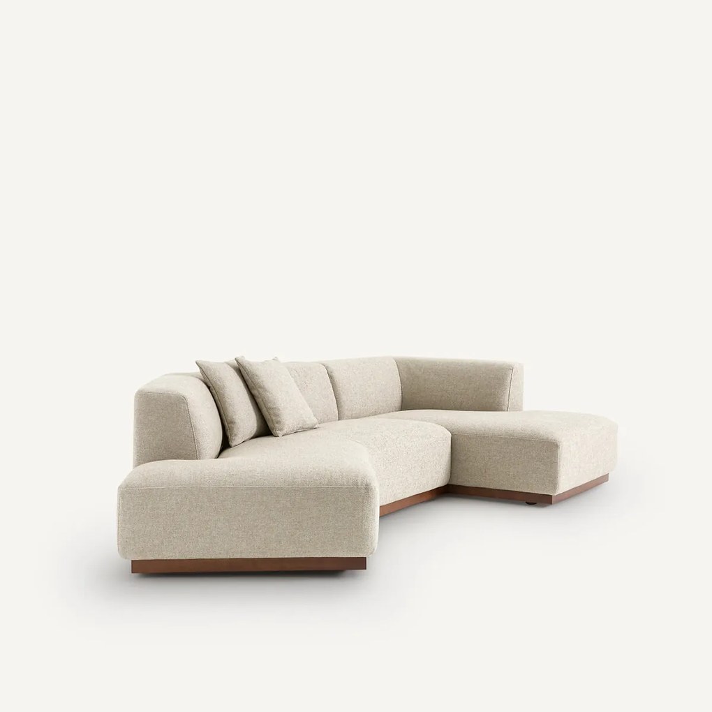 Open hoekbank structuur viscose linnen, Jacopo