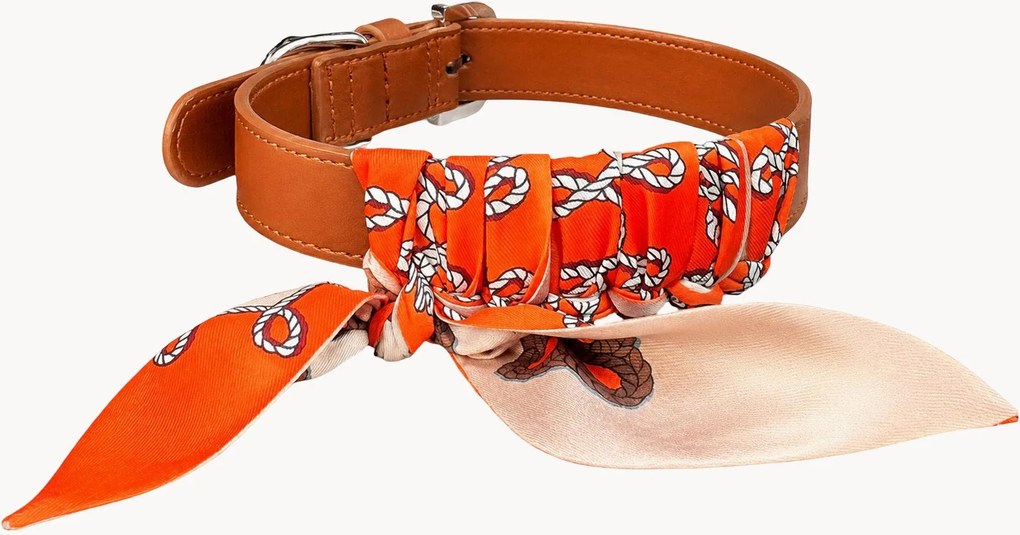 Hondenhalsband Twilly van appelhuid