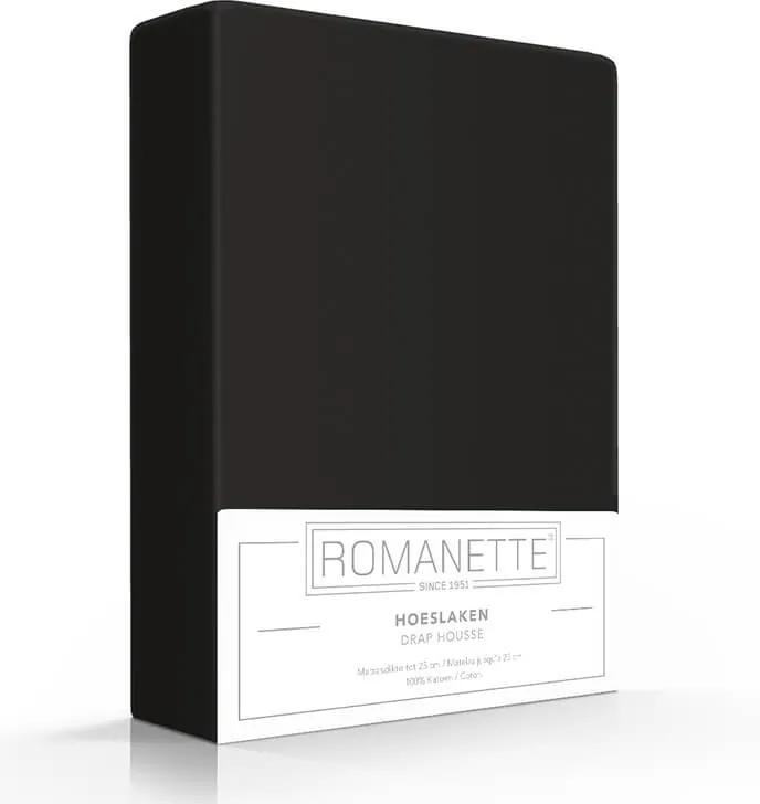 Romanette Luxe Verkoelend Hoeslaken Katoen - Zwart 80 x 200