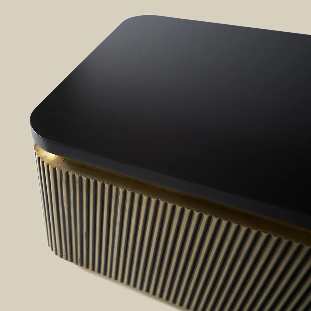Salontafel Gouden Ribbels Rechthoekig - 110 X 60cm.