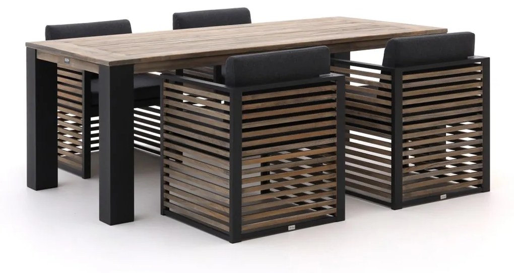 Diningset Bellagio  | 4 personen | Tuinset teakhout | 5-delig | Kees Smit Tuinmeubelen