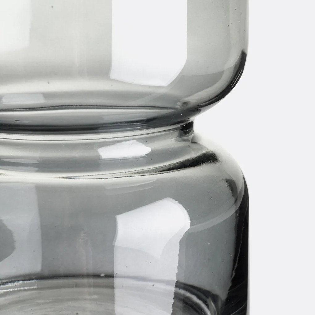 Vaas in smoked glas H22cm, Sinao