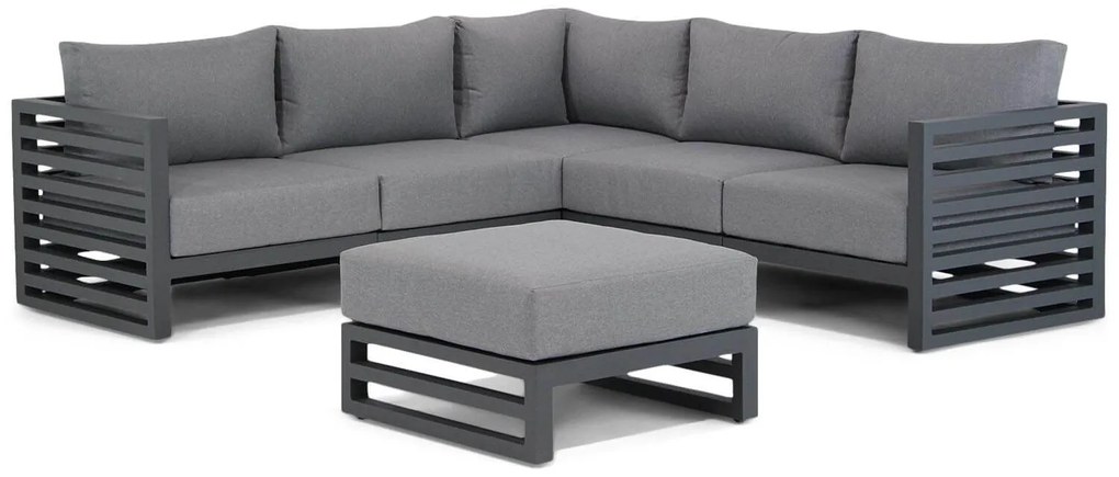 Hoek loungeset 5 personen Aluminium Grijs  Santika Furniture Santika Jaya