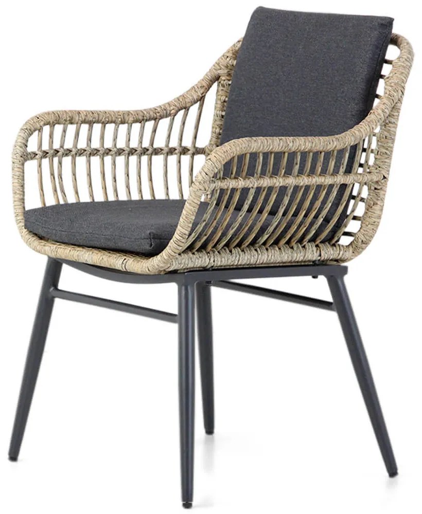 Tuinset 6 personen 240 cm Aluminium/wicker Taupe Coco Coco Leonardo