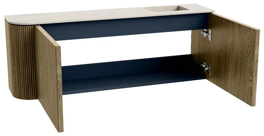 Mondiaz Joya DLux 110cm toiletmeubel ronding links dusk met wastafel faye rechts 1 kraangat meli