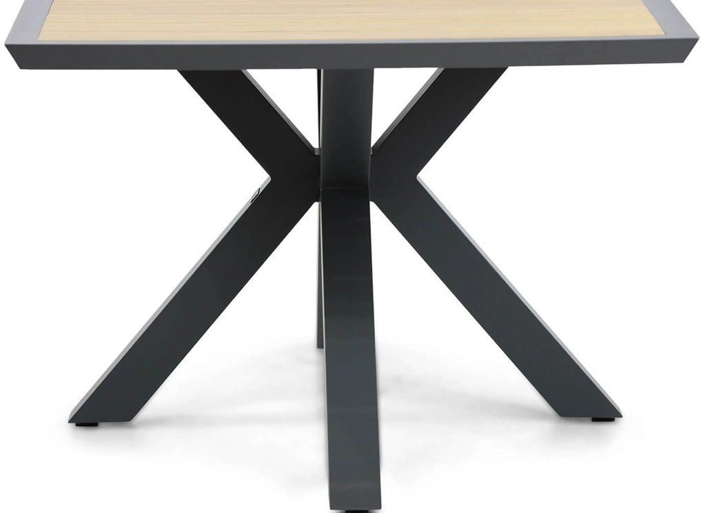 Tuinset 4 personen 181 cm Aluminium/textileen Grijs Osmen Joliet/Palermo