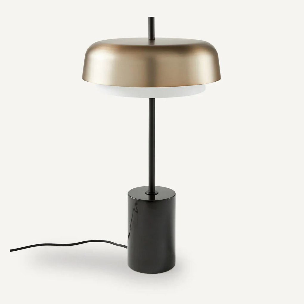 Rechte lamp in metaal en marmer, Clepsos