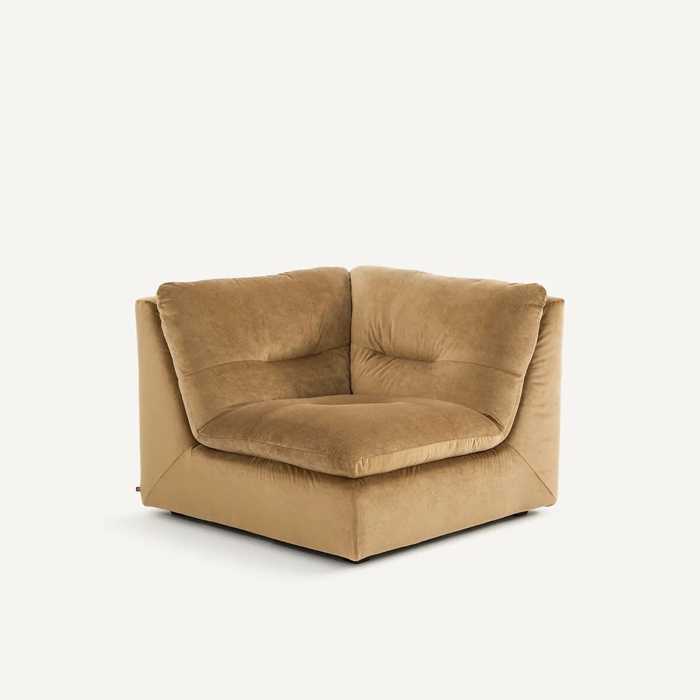 Modulaire 90° hoek in linnen fluweel, GIULIANO