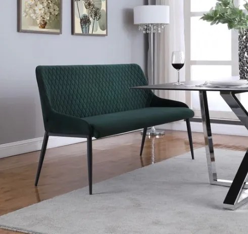 House of Rebels Eetkamerbank - Beau - 150 cm - Velvet - Groen - House of Rebels