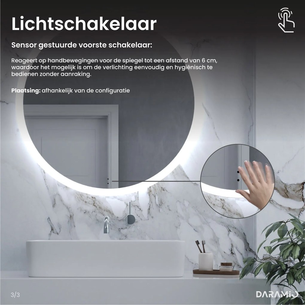 Ronde spiegel met verlichting E1