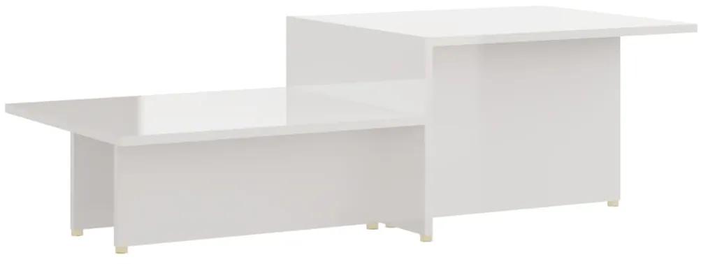 vidaXL Salontafel 111,5x50x33 cm bewerkt hout hoogglans wit