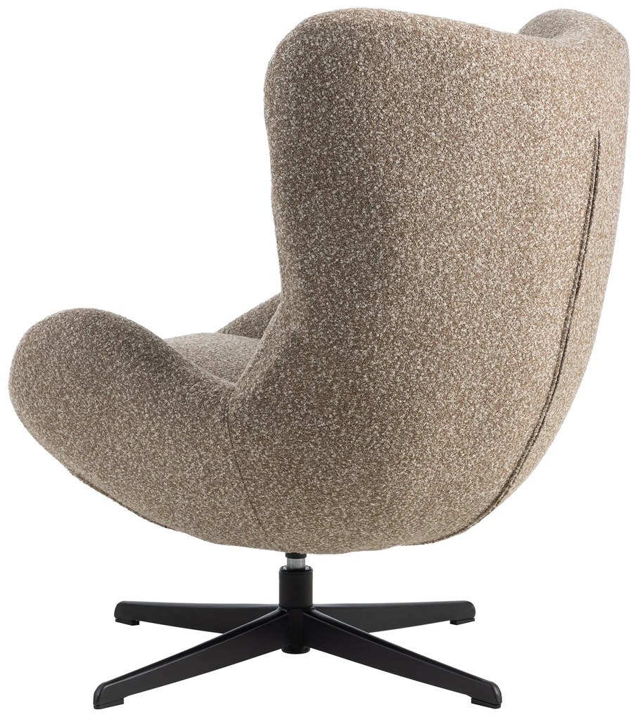 Oorfauteuil Modern Bruine Stof