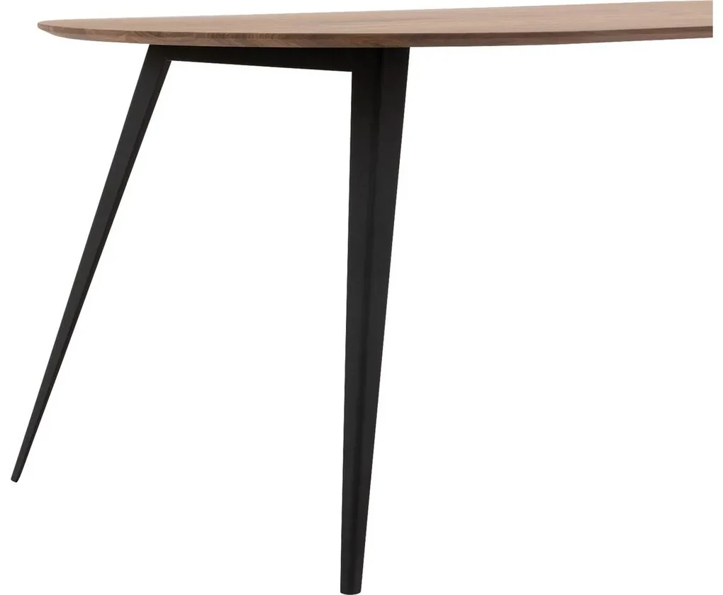 Goossens Excellent Eettafel Floyd, Semi rond 220 x 100 cm