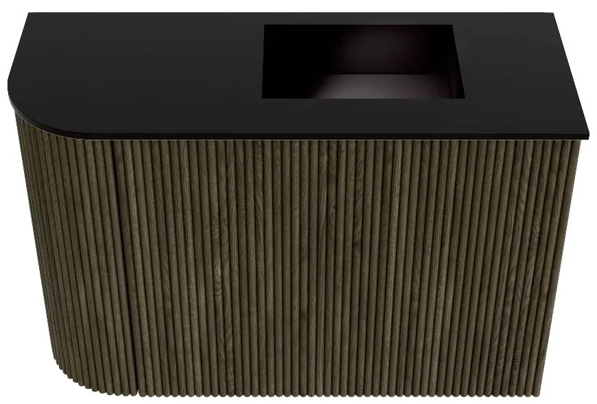 Mondiaz Joya 60cm toiletmeubel ronding links shadow met wastafel faye rechts zonder kraangat urban