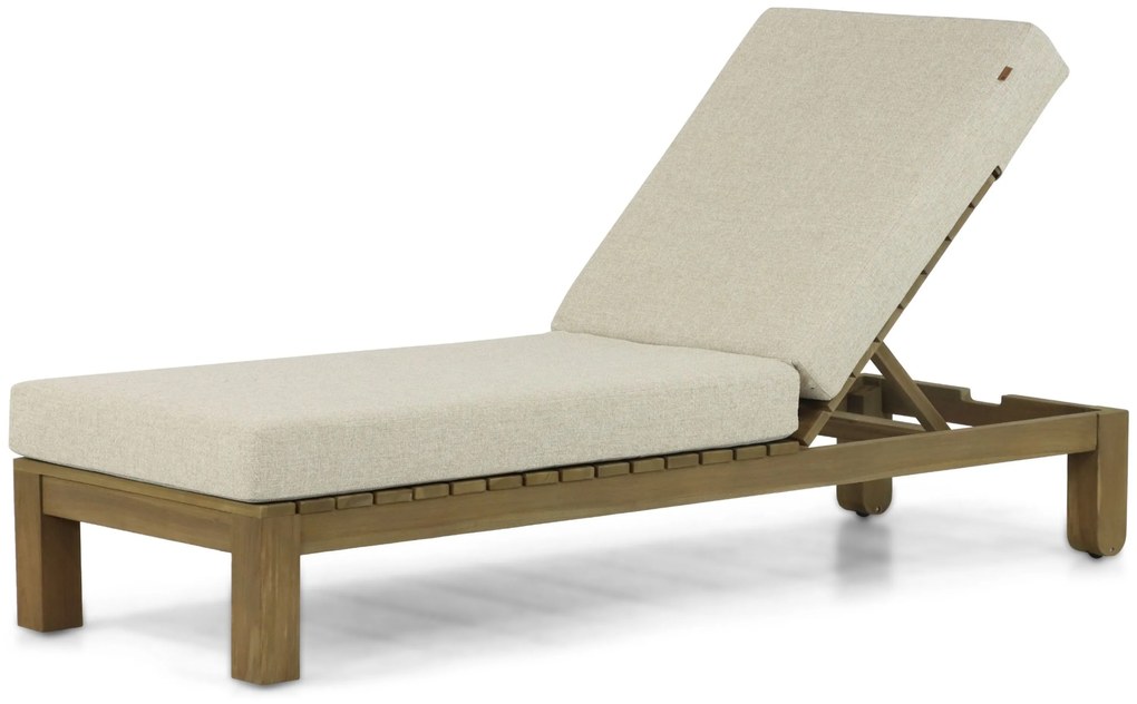 Santika Furniture Santika Arlington Ligbed Met Sahara Kussen Teak Old Teak Greywash
