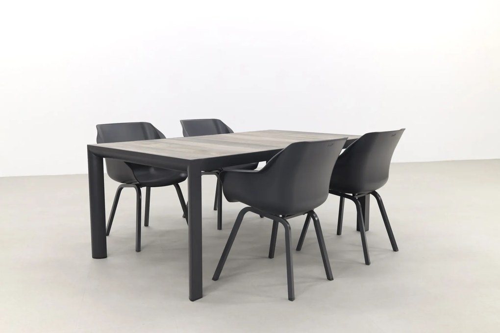 Hartman Sophie Xerix/Kings 4-persoons dining tuinset 180x100 cm. - Antraciet