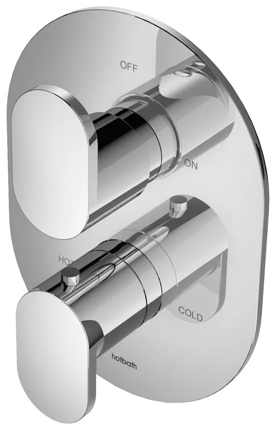 Hotbath Friendo inbouw thermostaat met 2-weg omstel geborsteld nikkel