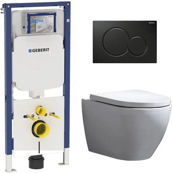 Geberit UP720 Toiletset - Inbouw WC Hangtoilet Wandcloset Rimfree - Beauti Sigma-01 Zwart