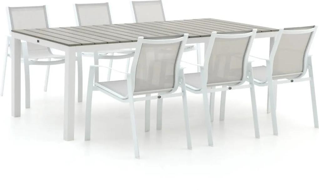 R&S Design Altea/Fidenza 220cm dining tuinset 7-delig stapelbaar - Laagste prijsgarantie!