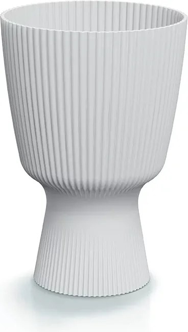 Prosperplast Milly Round Bloempot - Wit -Ø 19 cm - 27,7 cm hoog