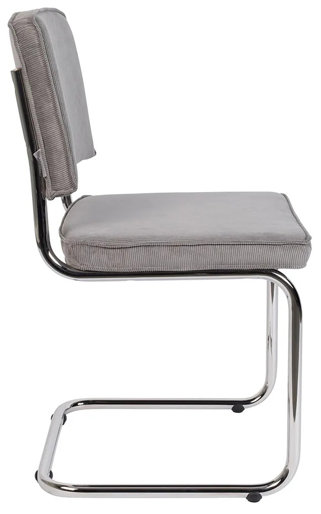 Zuiver Ridge Rib Eetkamerstoel Rib Retro Lichtgrijs