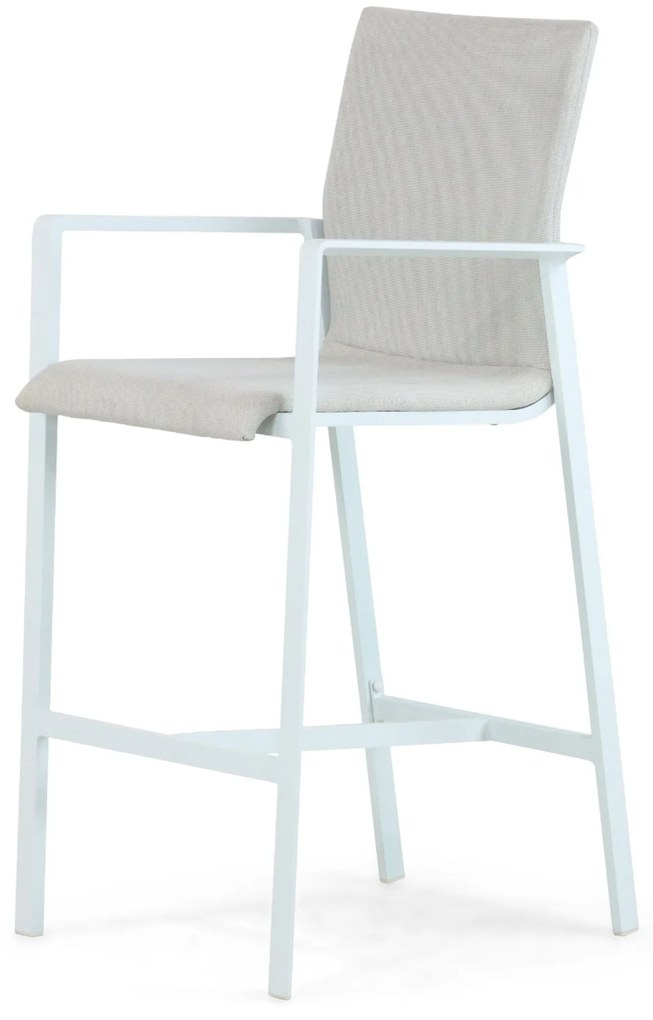 Barstoel Aluminium/textileen Wit Lifestyle Garden Furniture Rome