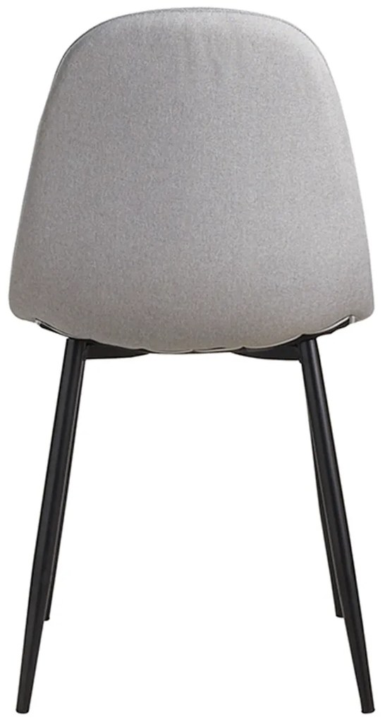 Set van 4 Zwarte Teok Stoffen Stoelen