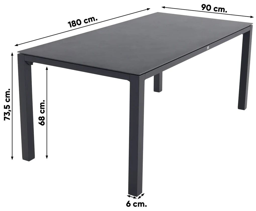 Hartman Milaan/Chaneo verstelbare tuinset - 180x90 cm. - 5-delig