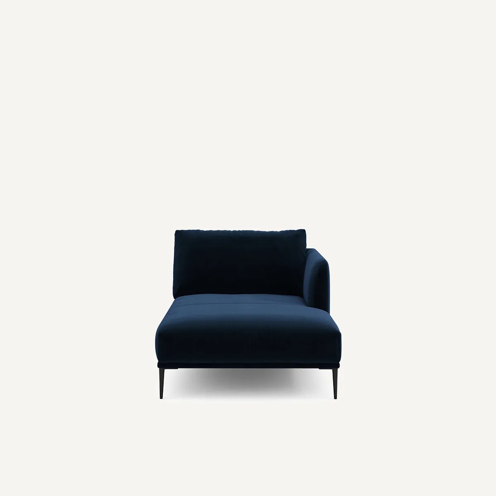 Fluwelen longchair, Oscar, ontwerp Emmanuel Gallina