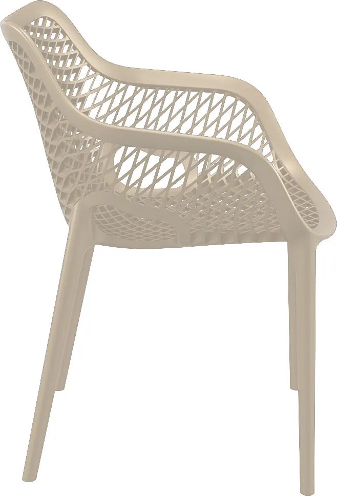 Garden Impressions Air XL design tuinstoel taupe - 2 stuks