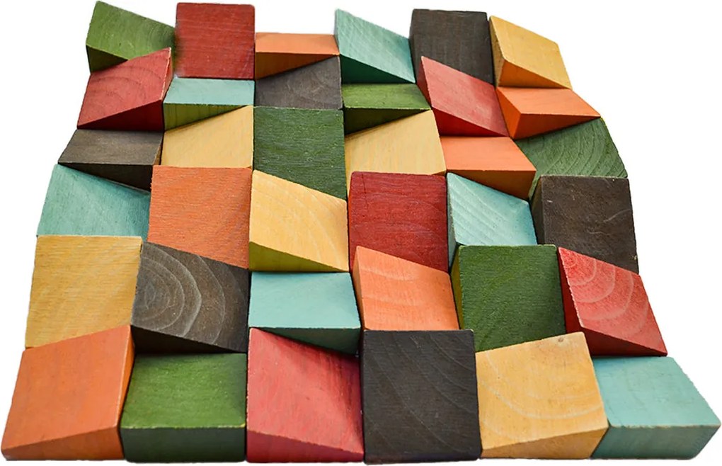 Houten Mozaïekpaneel | Dark Pine | 30×30 cm | Hout | Tegel