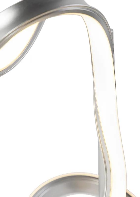 Design tafellamp zilver incl. LED en dimmer - Krisscross Design Binnenverlichting Lamp