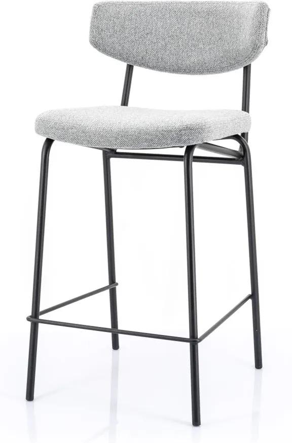By-Boo Bar chair Crockett - grey - Metaal - By-Boo - Industrieel & robuust