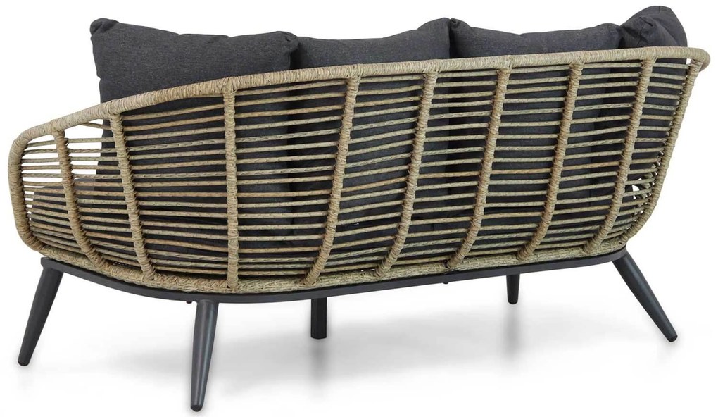 Stoel en Bank Loungeset 5 personen Wicker Taupe Coco Coco Leonardo