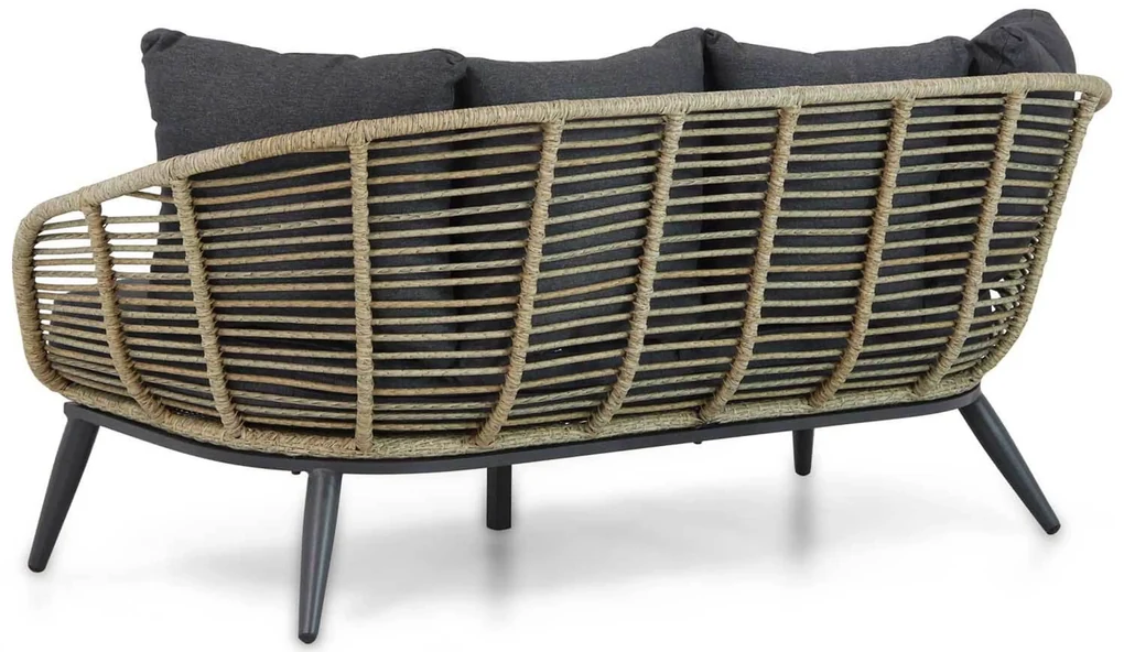 Stoel en Bank Loungeset 5 personen Wicker Taupe  Coco Coco Leonardo