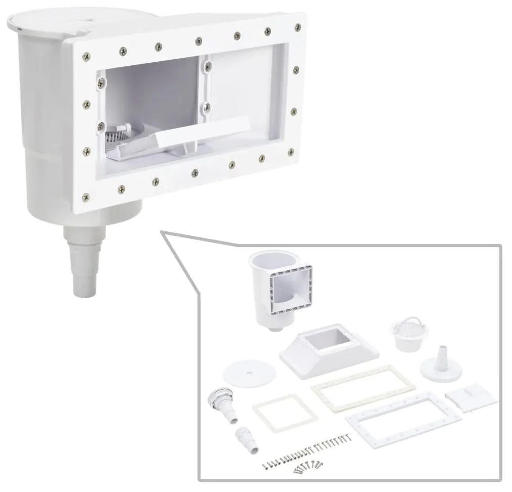 vidaXL 11-delige Zwembadskimmer 34,3x25x30,5 cm
