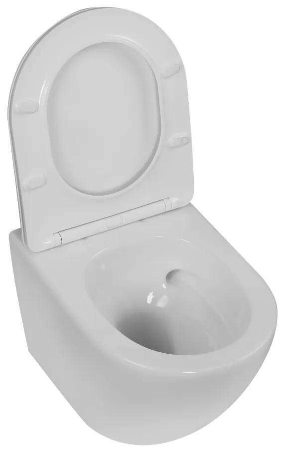 Kerra Kasos randloos hangend toilet met softclose zitting wit