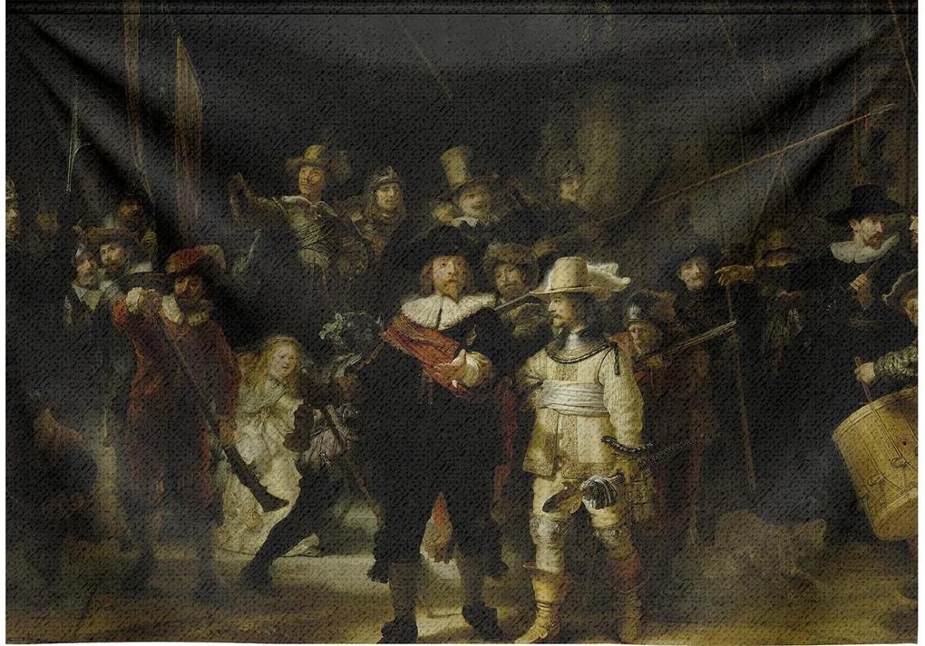 Goossens Schilderij Wandkleed De Nachtwacht, 190 x 132 cm