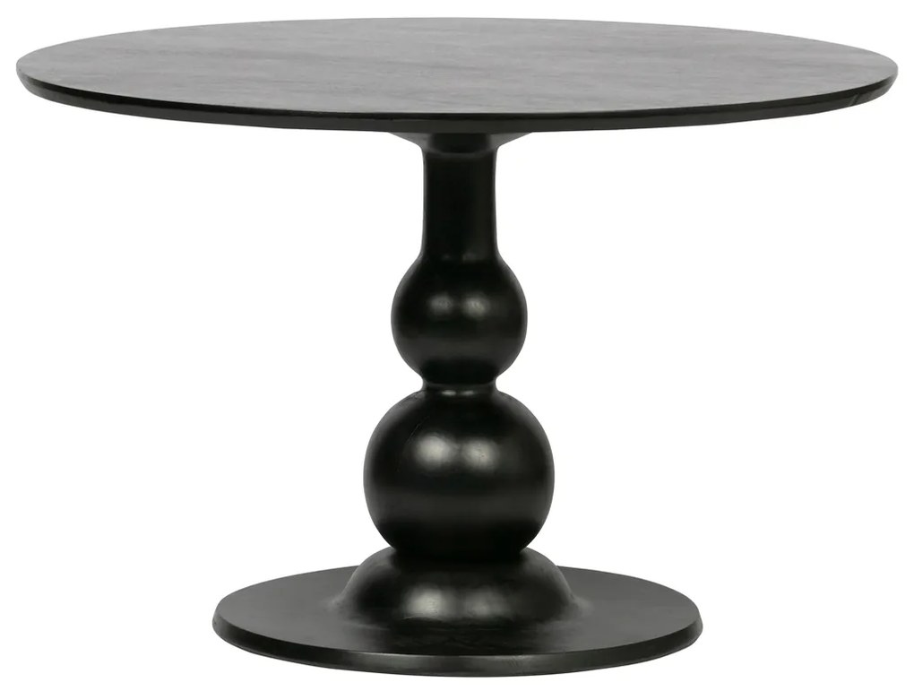 BePureHome Blanco Ronde Eettafel Met Bolpoot Zwart - 120 X 120cm.