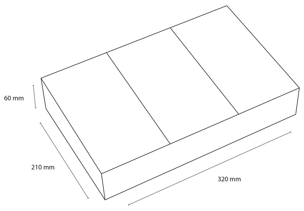 Differnz lade organizer 32x21x6cm grijs licht