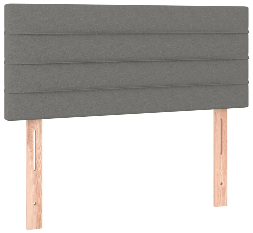 vidaXL Hoofdbord 100x5x78/88 cm stof donkergrijs