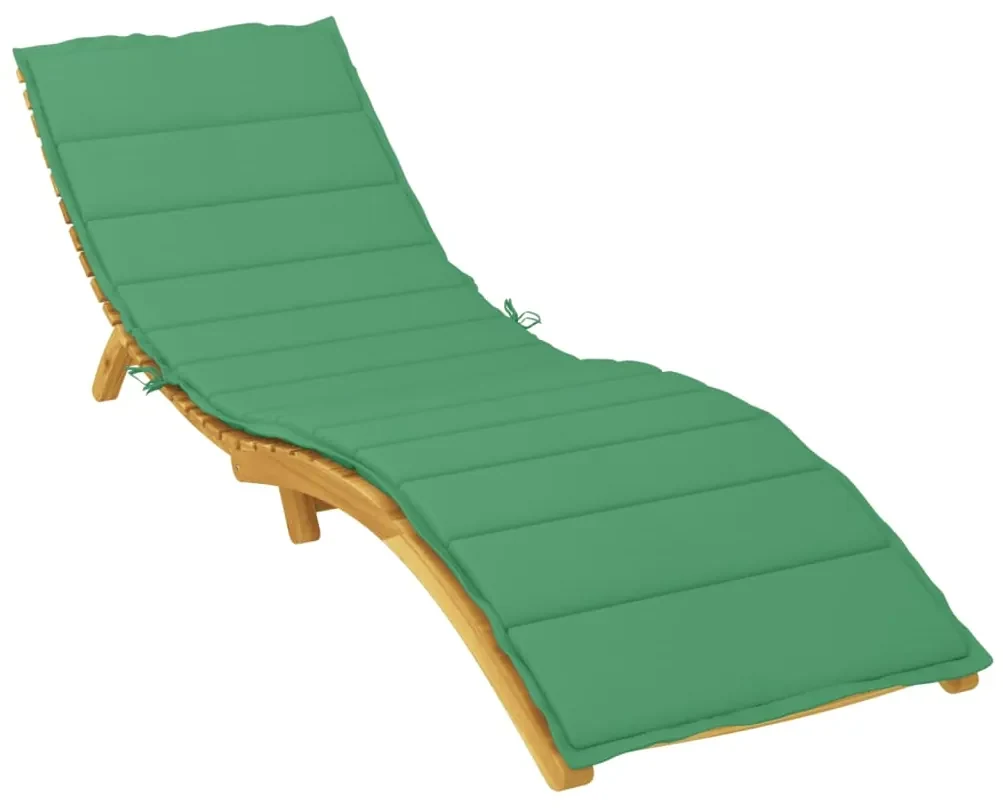 vidaXL Ligbedkussen 200x70x3 cm stof groen