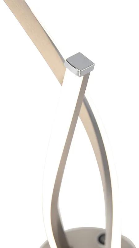 Design tafellamp staal incl. LED en touchdimmer - Paulina Modern Draadlamp Binnenverlichting Lamp