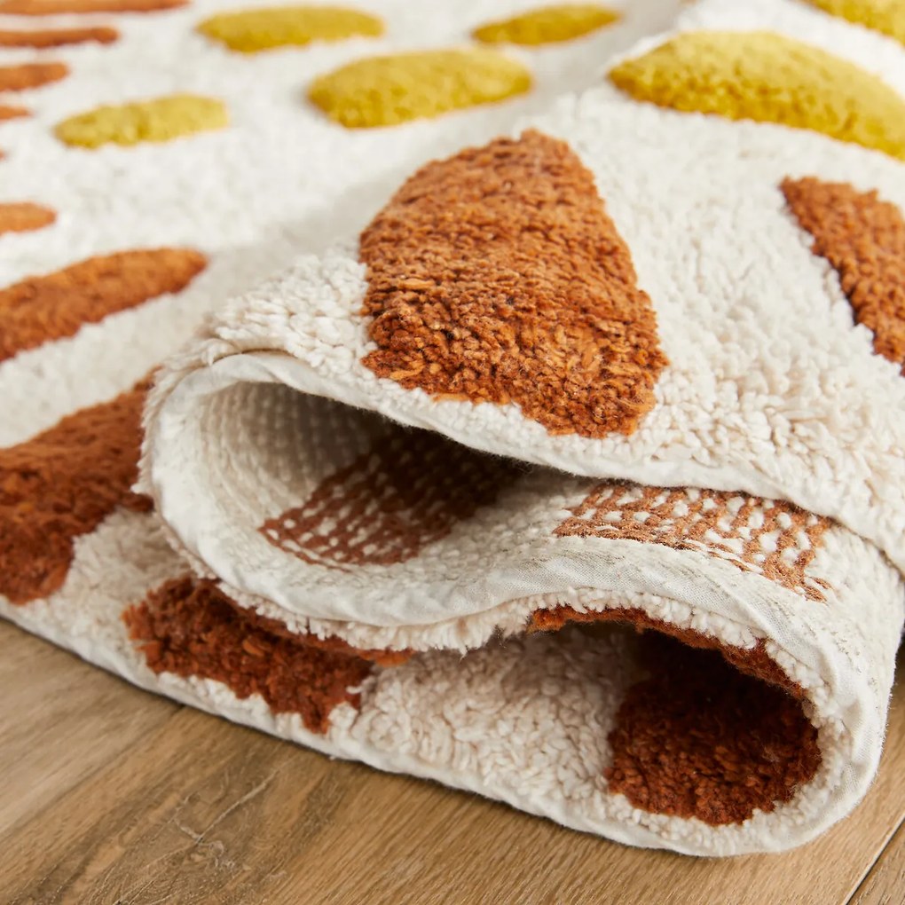 Rond vloerkleed voor kinderen in biologisch katoen, Aarav