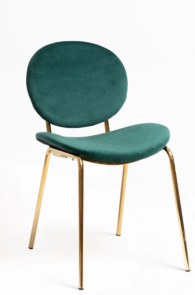 Lenor gouden fluwelen stoel