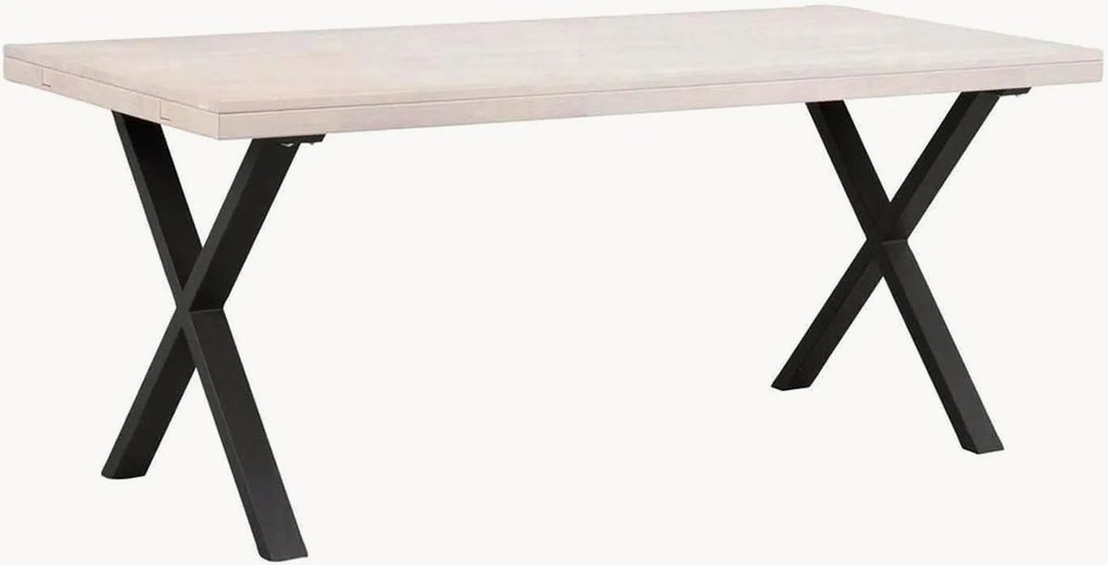 Eettafel Brooklyn met eikenhouten blad